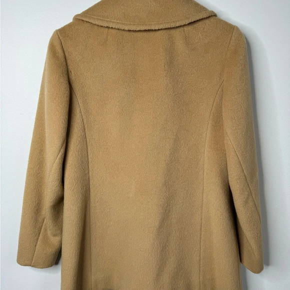 Vintage 1970s Pendleton Camel Brown Virgin Wool Longline Coat and Skirt Set - Picture 6 of 16